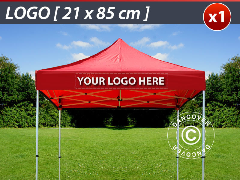 1 frisetryk 21x85cm til FleXtents, centreret