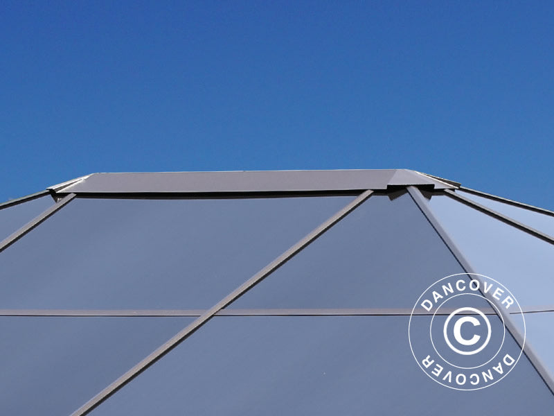 Pavillon Santa Barbara Alu+ m/sidevægge og myggenet, 3x4m, Brun