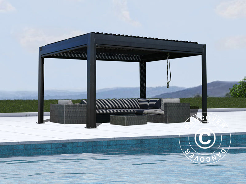 Pergola Gazebo San Pablo Alu+ 3x4m Black