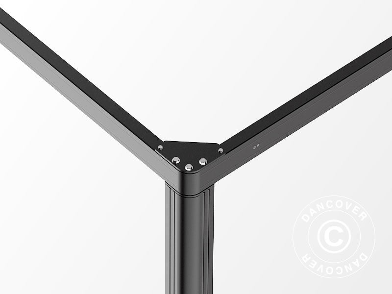 Pergola pavillon San Fernando, 4x4m, Sort/Mørkegrå