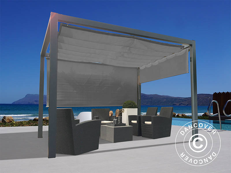 Pergola pavillon 3,19x3,19m, Antracit/Antracit