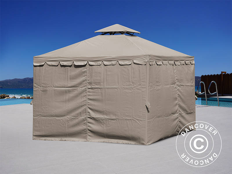 Pavillon Osiris 3x3m, Mørk beige