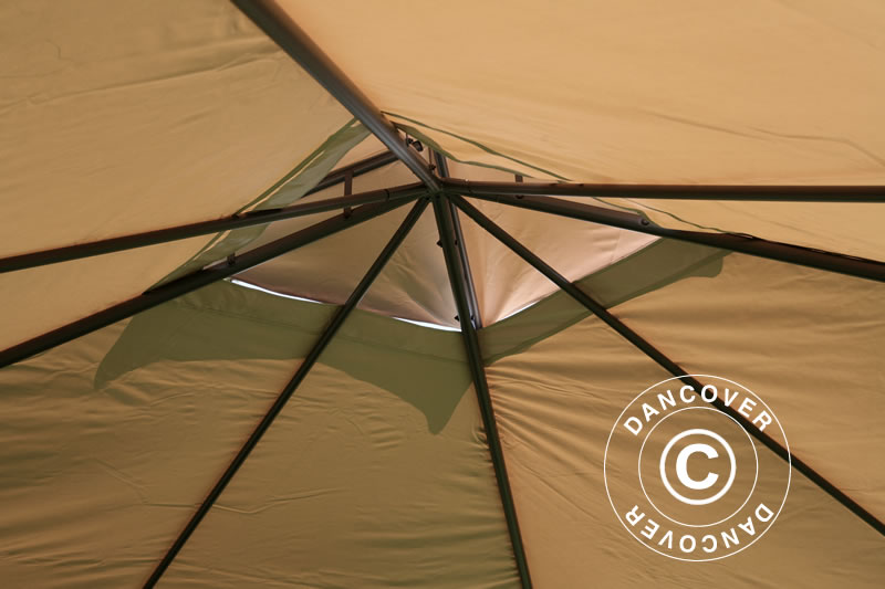 Pavillon Osiris 3x3m, Mørk beige