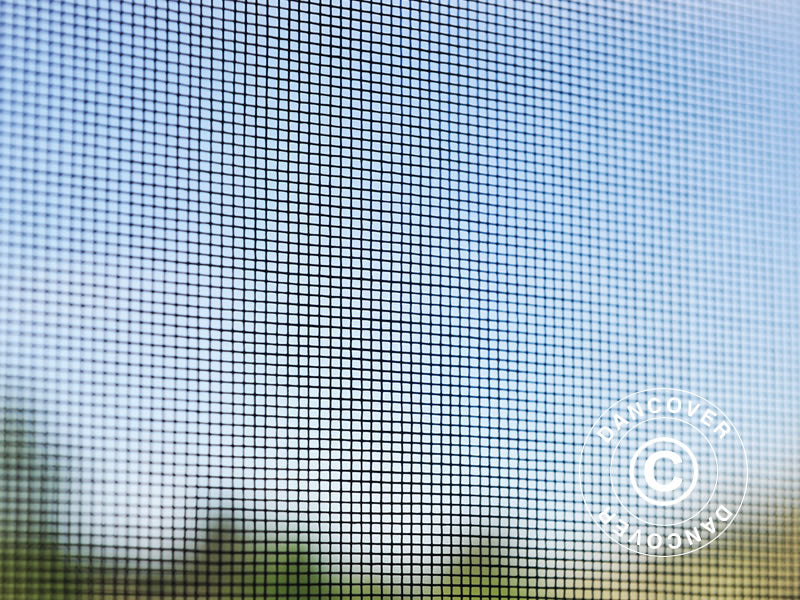 Pavillon San Bernardino m/sidevægge og myggenet, 3,65x4,85m, Sort