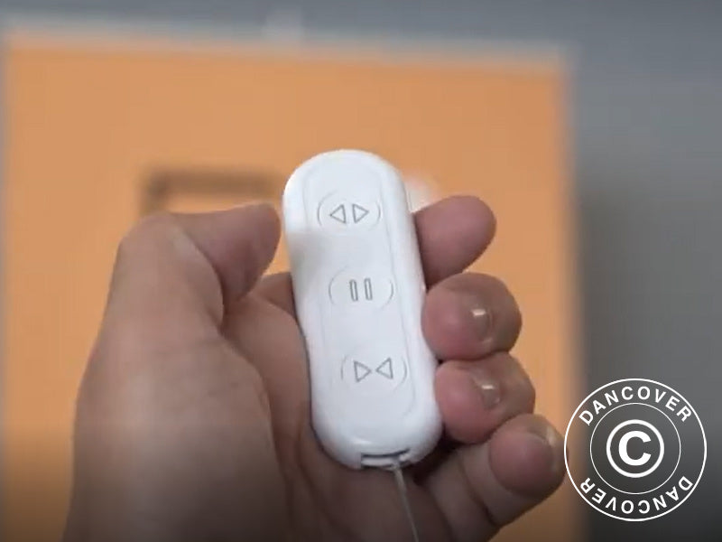 Bioklimatisk pergola pavillon Génova m/LED-Lys, 4x3m, Antracit/Hvid