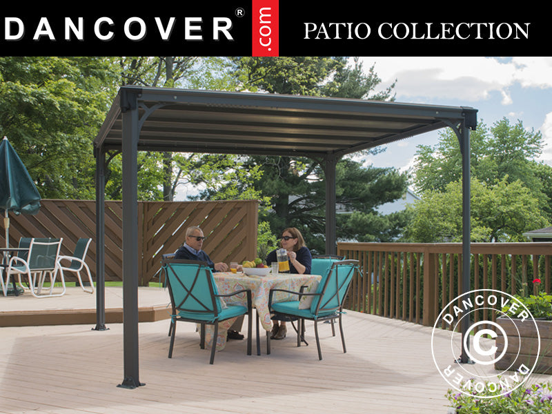 Pavillon Milano 3000, Palram/Canopia, 3,09x3,09x2,25m, Grå