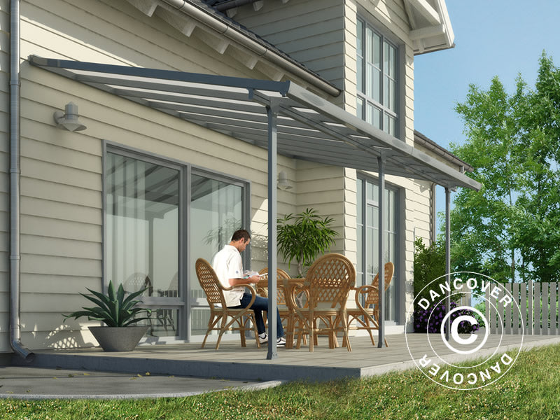 Terrasseoverdækning Feria, Palram/Canopia, 3x5,46m, Grå