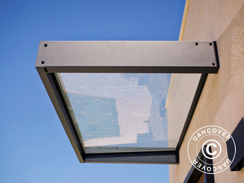 Baldakin Sophia 1600, Palram/Canopia, 0,95x1,6x0,17m, Mørkegrå/transparent