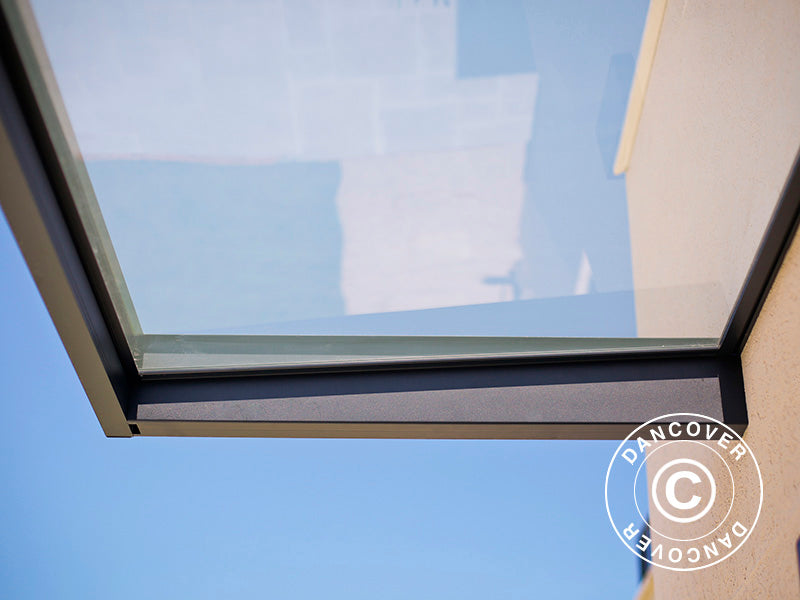 Baldakin Sophia 1600, Palram/Canopia, 0,95x1,6x0,17m, Mørkegrå/transparent