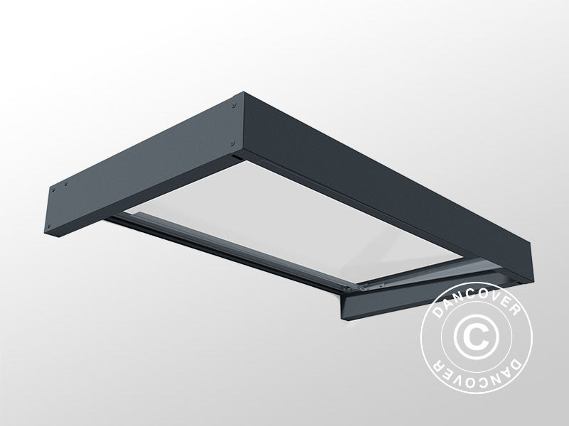 Baldakin Sophia 1600, Palram/Canopia, 0,95x1,6x0,17m, Mørkegrå/transparent