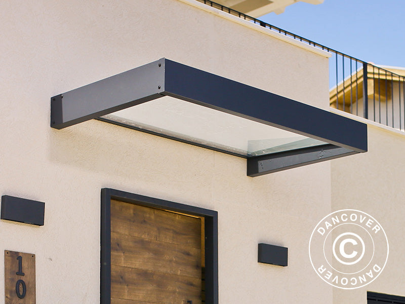 Baldakin Sophia 1600, Palram/Canopia, 0,95x1,6x0,17m, Mørkegrå/transparent