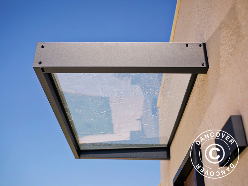 Baldakin Sophia 2150, Palram/Canopia, 0,95x2,15x0,17m, Mørkegrå/transparent