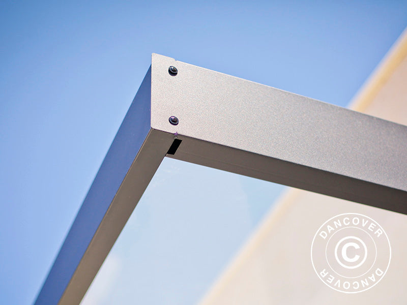 Baldakin Sophia 2150, Palram/Canopia, 0,95x2,15x0,17m, Mørkegrå/transparent