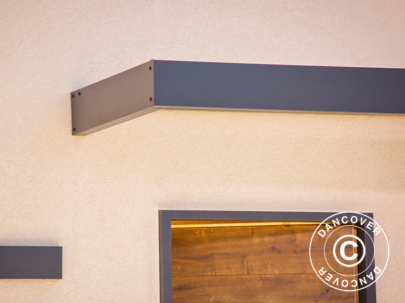 Baldakin Sophia 2150, Palram/Canopia, 0,95x2,15x0,17m, Mørkegrå/transparent