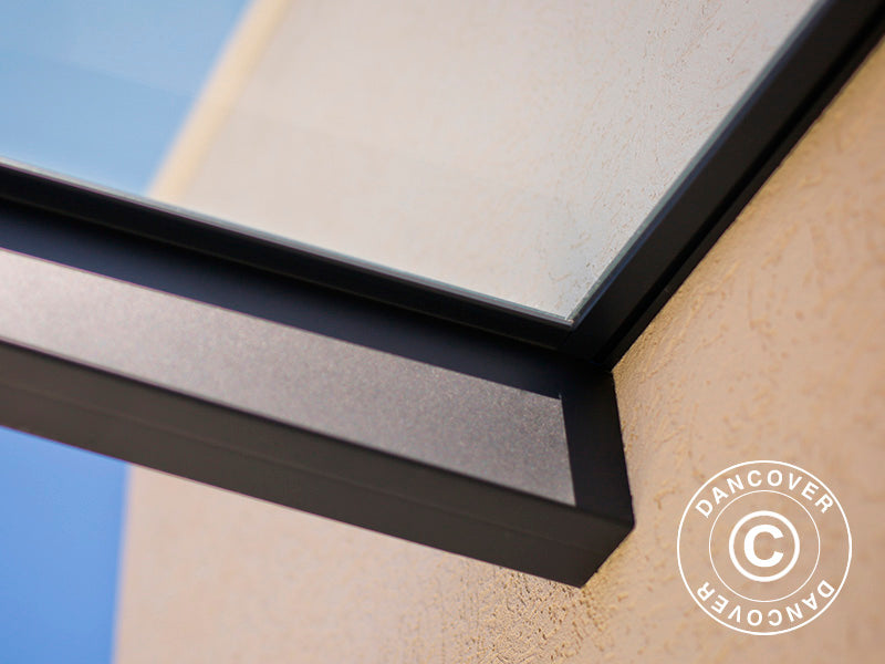 Baldakin Sophia 2150, Palram/Canopia, 0,95x2,15x0,17m, Mørkegrå/transparent