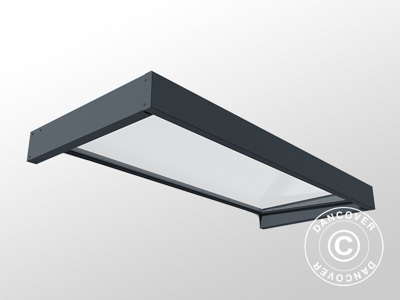 Baldakin Sophia 2150, Palram/Canopia, 0,95x2,15x0,17m, Mørkegrå/transparent