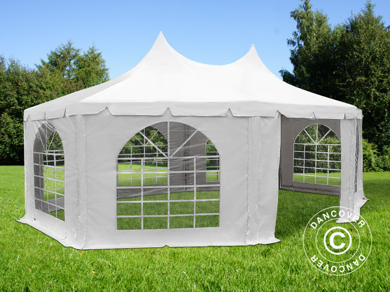 Partytelt Elegance PRO, ottekantet 6,8x5m, PVC