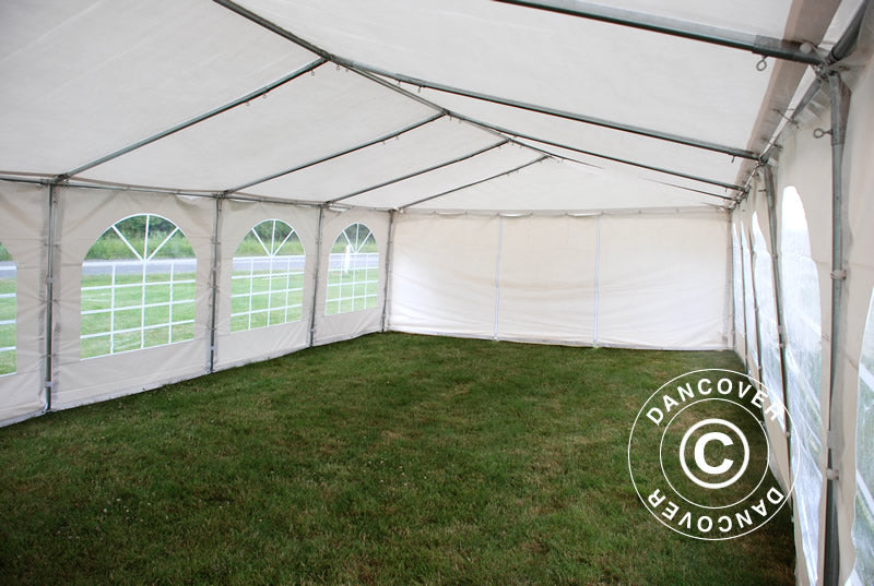 Partytelt Original 5x10m PVC 900, "Arched", Hvid