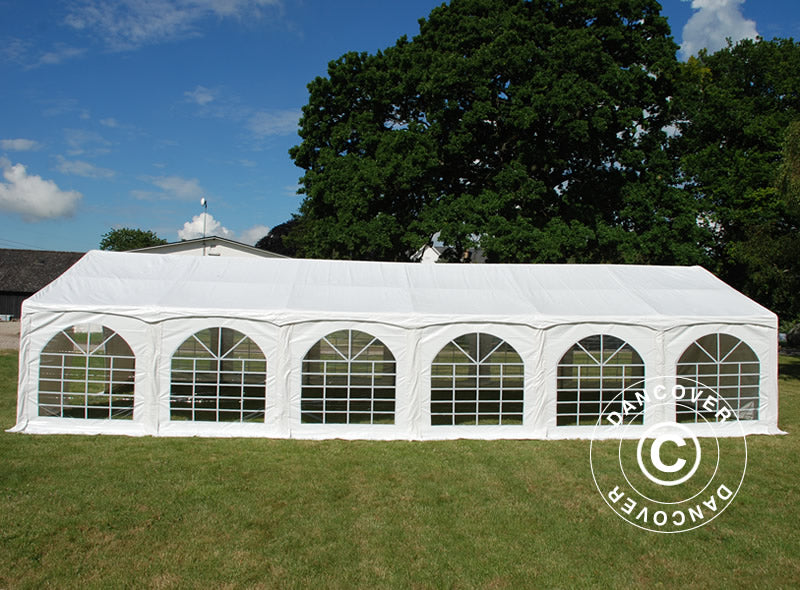 Partytelt Exclusive 6x12m PVC 900, "Arched", Hvid