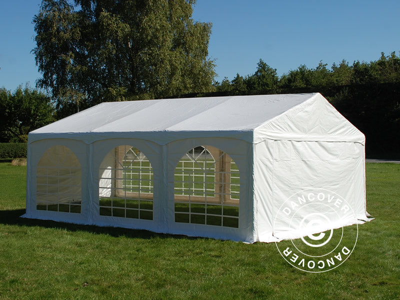 Partytelt Original 4x6m PVC 900, "Arched", Hvid