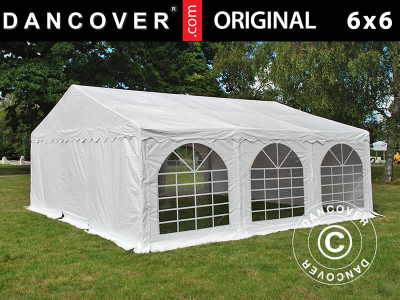 Partytelt Original 6x6m PVC 900, Hvid