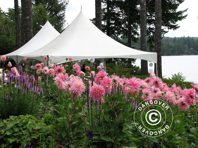 Pagodetelt PartyZone 4x4m, PVC, Hvid