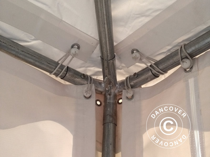 Pagodetelt Exclusive 5x5m PVC, Hvid