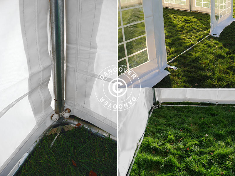 Pagodetelt Exclusive 5x5m PVC, Hvid