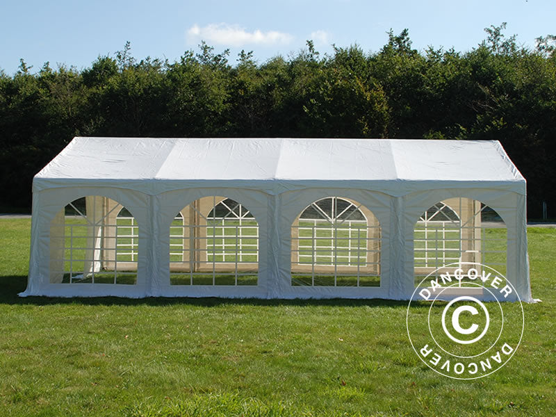 Partytelt Original 4x8m PVC 900, "Arched", Hvid