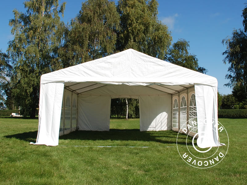 Partytelt Original 4x8m PVC 900, "Arched", Hvid