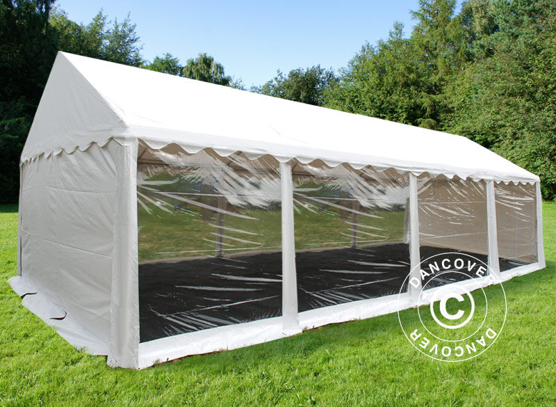 Partytelt Original 4x8m PVC 900, Panorama, Hvid