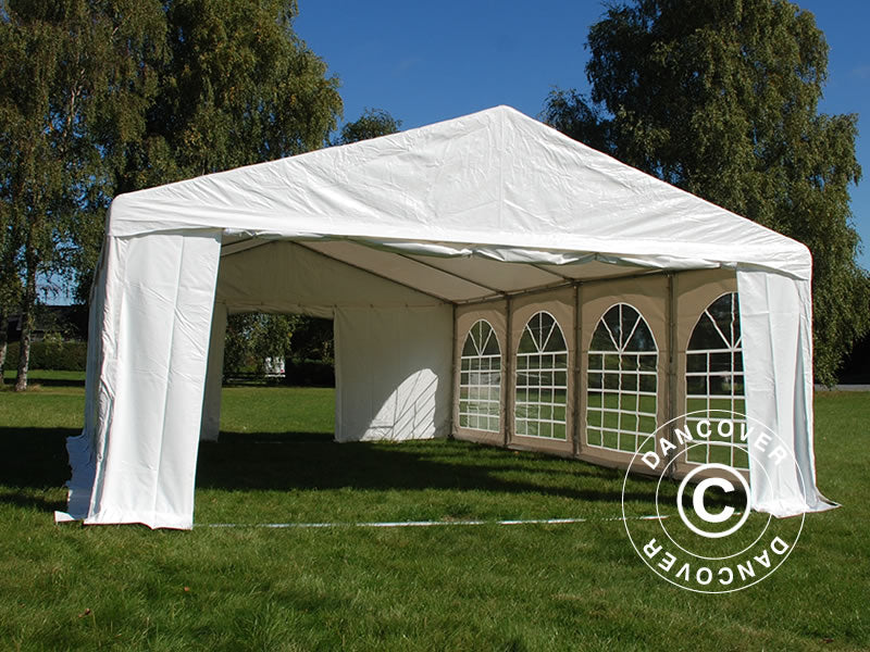 Partytelt Original 5x8m PVC 900, "Arched", Hvid