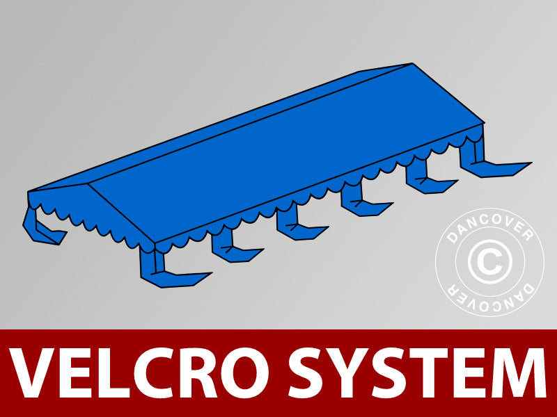 Tagdug til Partytelt UNICO, PVC/Polyester, 5x10m, Blå