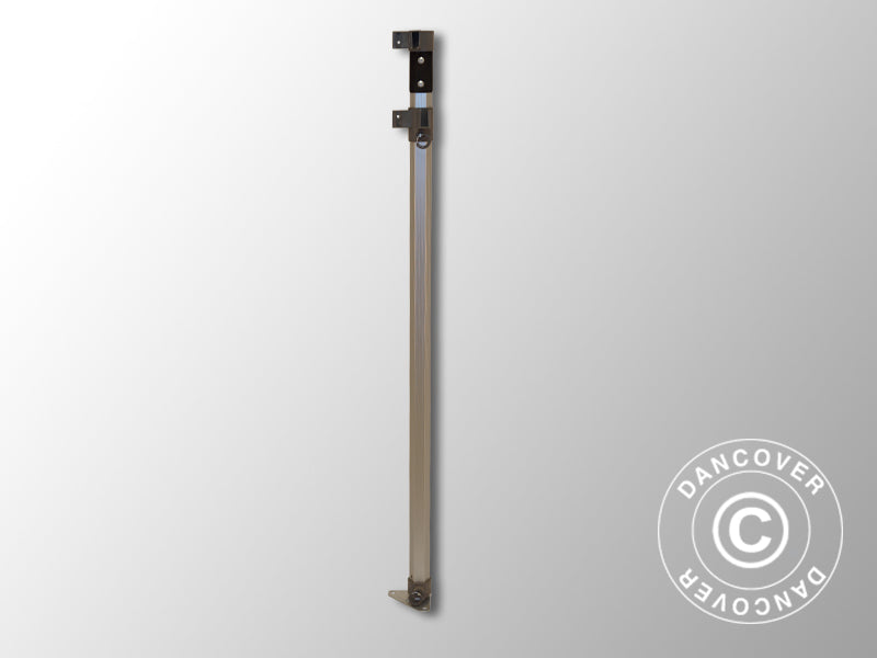 Komplet hjørneben 2,09/2,39m, Gråt beslag