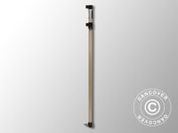 Komplet hjørneben 2,10/2,39m, Sort beslag