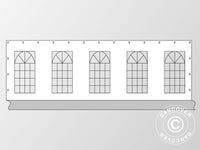 Sidevæg med vindue til partytelt PLUS 10m, Hvid/Grå