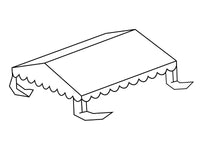 Tagdug til Partytelt Plus 3x6m PE, Hvid