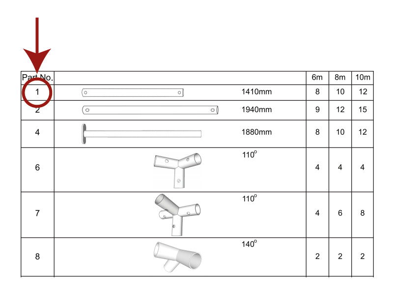 Tagrør, Ø38mm, 1410mm