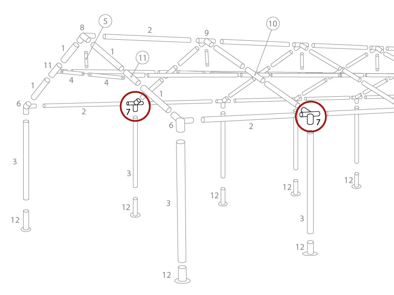 4-vejs samling, Ø42mm, 110°