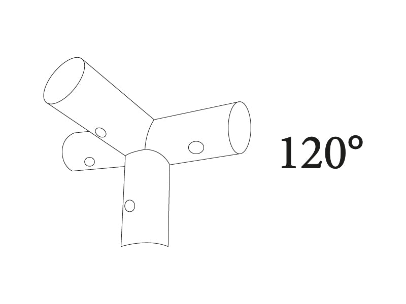 4-vejs samling, Ø42mm, 120°