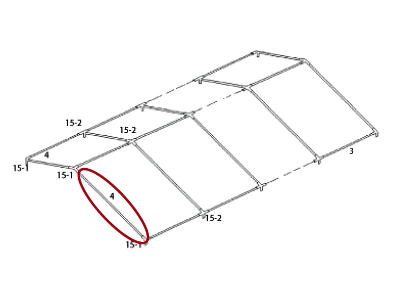 Tagrør, Ø50mm, 2030mm