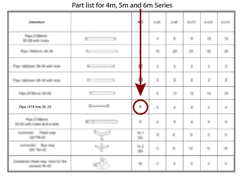 Hanebånd diagonal, Ø25mm, 1158mm