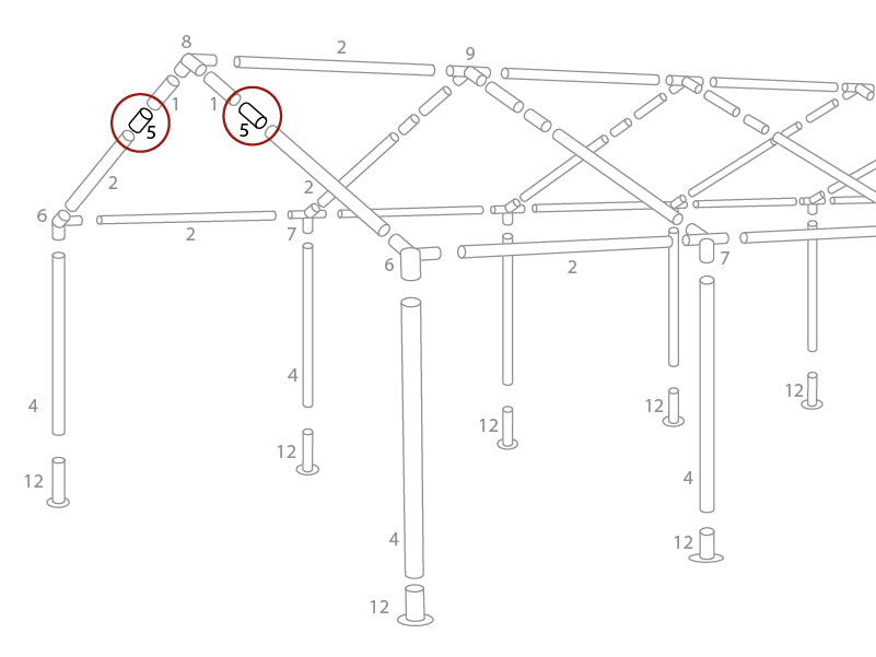 2-vejs beslag, Ø42mm, 200mm