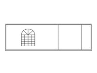 Sidedug m/dør til PartyZone Pagoda, 6m, Hvid