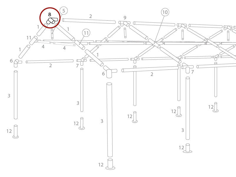 3-vejs samling, Ø42mm, 140°