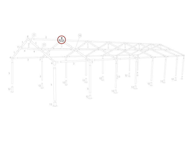 4-vejs samling, Ø42mm, 140°