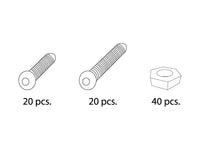 Pose m/skruer & låsemøtrikker