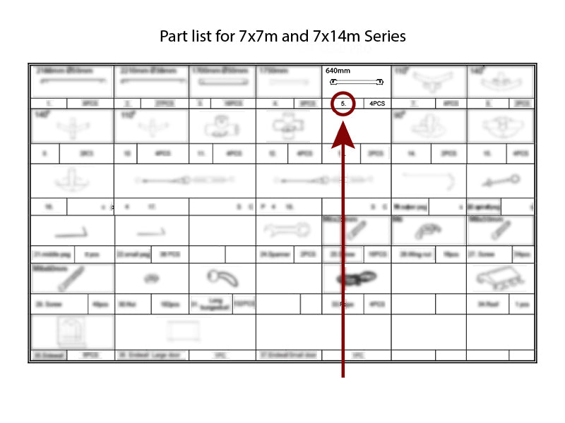 Hanebånd lodret, Ø25mm, 640mm
