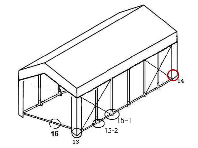 3-vejs samling til bundramme, Ø42+Ø54mm, 90°