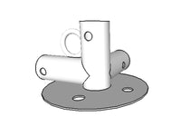 3-vejs samling til bundramme, Ø42+Ø54mm, 90°